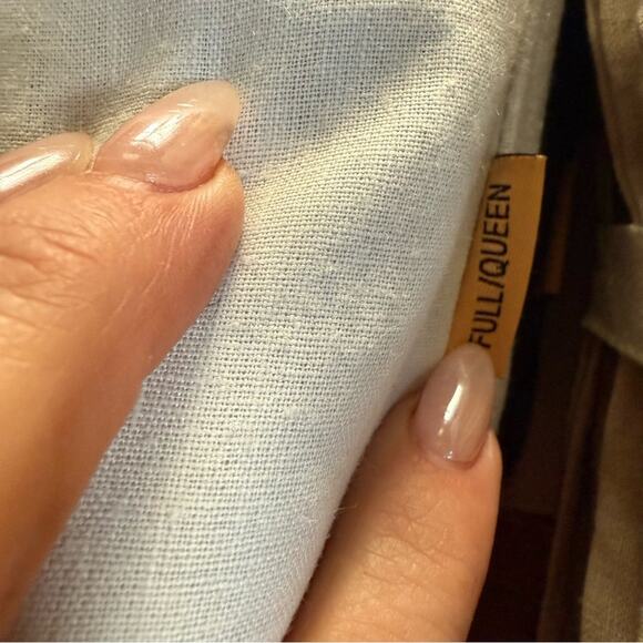 Quince European Linen Duvet Cover Set Light Grey Size Queen/Full - Picture 8 of 8